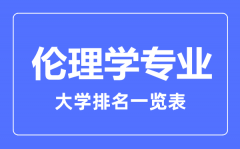 2023年全国伦理学专业大学排名一览表