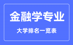 <b>2023年全国金融学专业大学排名一览表</b>