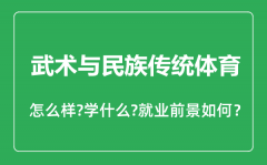 武术与民族传统体育专业怎么样_主要学什么_就业前景怎么样?