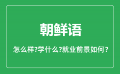 朝鲜语专业怎么样_朝鲜语专业主要学什么_就业前景怎么样?