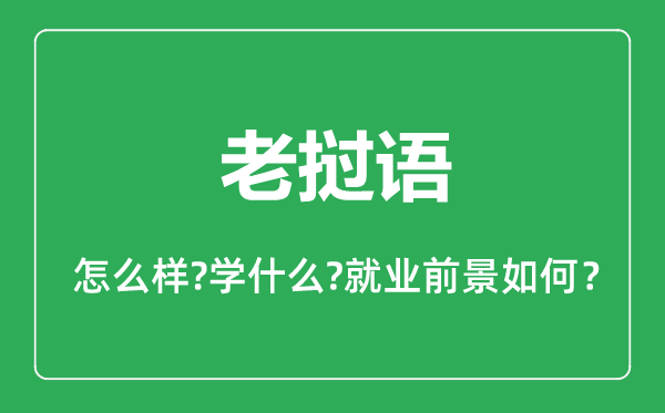 老挝语专业怎么样,老挝语专业主要学什么,就业前景怎么样