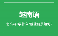 越南语专业怎么样_越南语专业主要学什么_就业前景怎么样?