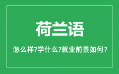 荷兰语专业怎么样_荷兰语专业就业方向及前景分析