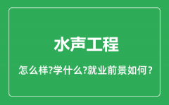 水声工程专业怎么样,水声工程专业就业方向及前景分析