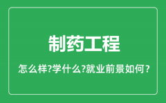 制药工程专业怎么样_制药工程专业就业方向及前景分析