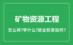 矿物资源工程专业怎么样_矿物资源工程专业就业方向及前景分析