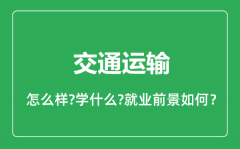 交通运输专业怎么样_交通运输专业就业方向及前景分析