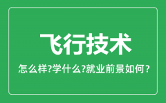 飞行技术专业怎么样_飞行技术专业就业方向及前景分析