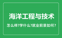 海洋工程与技术专业怎么样_就业方向及前景分析