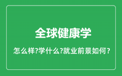 全球健康学专业怎么样_全球健康学专业就业方向及前景分析