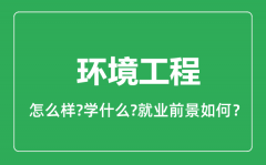 环境工程专业怎么样_环境工程专业就业方向及前景分析