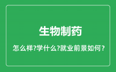 生物制药专业怎么样_生物制药专业就业方向及前景分析