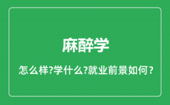 麻醉学专业怎么样_麻醉学专业就业方向及前景分析