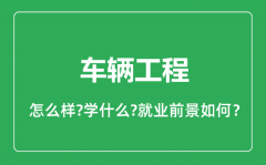 车辆工程专业怎么样_车辆工程专业就业方向及前景分析