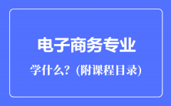 电子商务专业主要学什么（附课程目录）