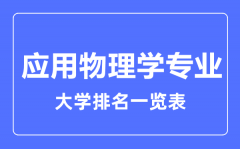 2023年全国应用物理学专业大学排名一览表