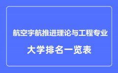 2023年全国航空宇航推进理论与工程专业大学排名一览表