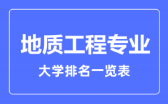 2023年全国地质工程专业大学排名一览表