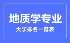 2023年全国地质学专业大学排名一览表