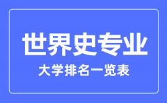 2023年全国世界史专业大学排名一览表