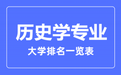 2023年全国历史学专业大学排名一览表