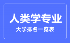 2023年全国人类学专业大学排名一览表