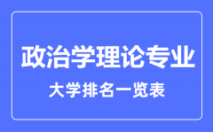 2023年全国政治学理论专业大学排名一览表