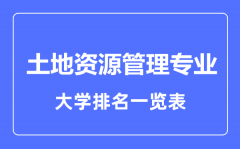 2023年全国土地资源管理专业大学排名一览表