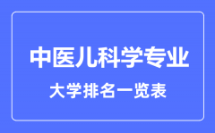 2023年全国中医儿科学专业大学排名一览表