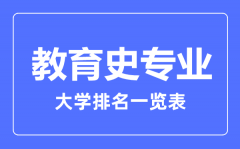 2023年全国教育史专业大学排名一览表