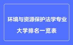 2023年全国环境与资源保护法学专业大学排名一览表