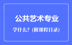 公共艺术专业主要学什么（附课程目录）