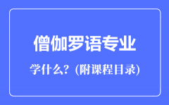 僧伽罗语专业主要学什么（附课程目录）