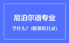 尼泊尔语专业主要学什么（附课程目录）