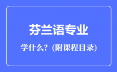 芬兰语专业主要学什么（附课程目录）