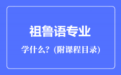 祖鲁语专业主要学什么（附课程目录）