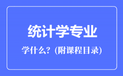 统计学专业主要学什么（附课程目录）