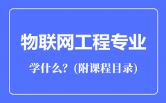 物联网工程专业主要学什么（附课程目录）