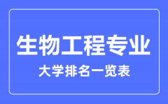 2023年全国生物工程专业大学排名一览表