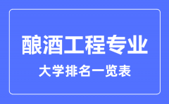 2023年全国酿酒工程专业大学排名一览表