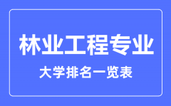 2023年全国林业工程专业大学排名一览表