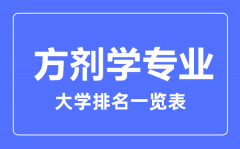 2023年全国方剂学专业大学排名一览表