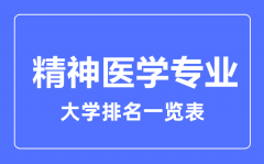 2023年全国精神医学专业大学排名一览表