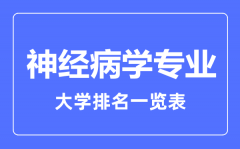 2023年全国神经病学专业大学排名一览表