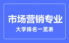 2023年全国市场营销专业大学排名一览表