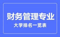 2023年全国财务管理专业大学排名一览表