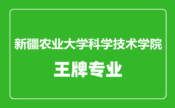 新疆农业大学科学技术学院王牌专业有哪些,新疆农业大学科学技术学院最好的专业是什么