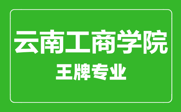 云南工商学院王牌专业有哪些,云南工商学院最好的专业是什么