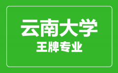 云南大学王牌专业有哪些_最好的专业是什么