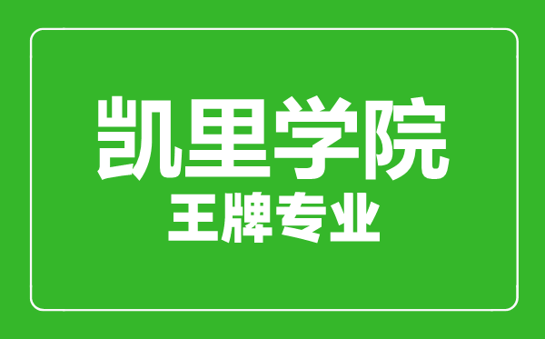 凯里学院王牌专业有哪些,凯里学院最好的专业是什么